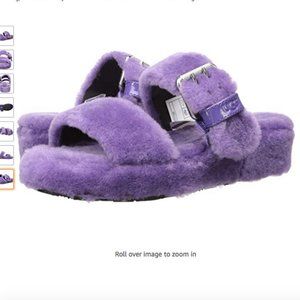 NWOB UGG Fuzz Yeah Fur Slippers Violet 11